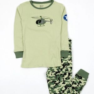 Cotton Camouflage Print Pajamas by Leveret